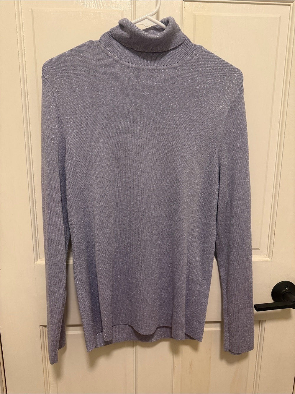 Chico's Lavender Sparkle Turtleneck Sweater